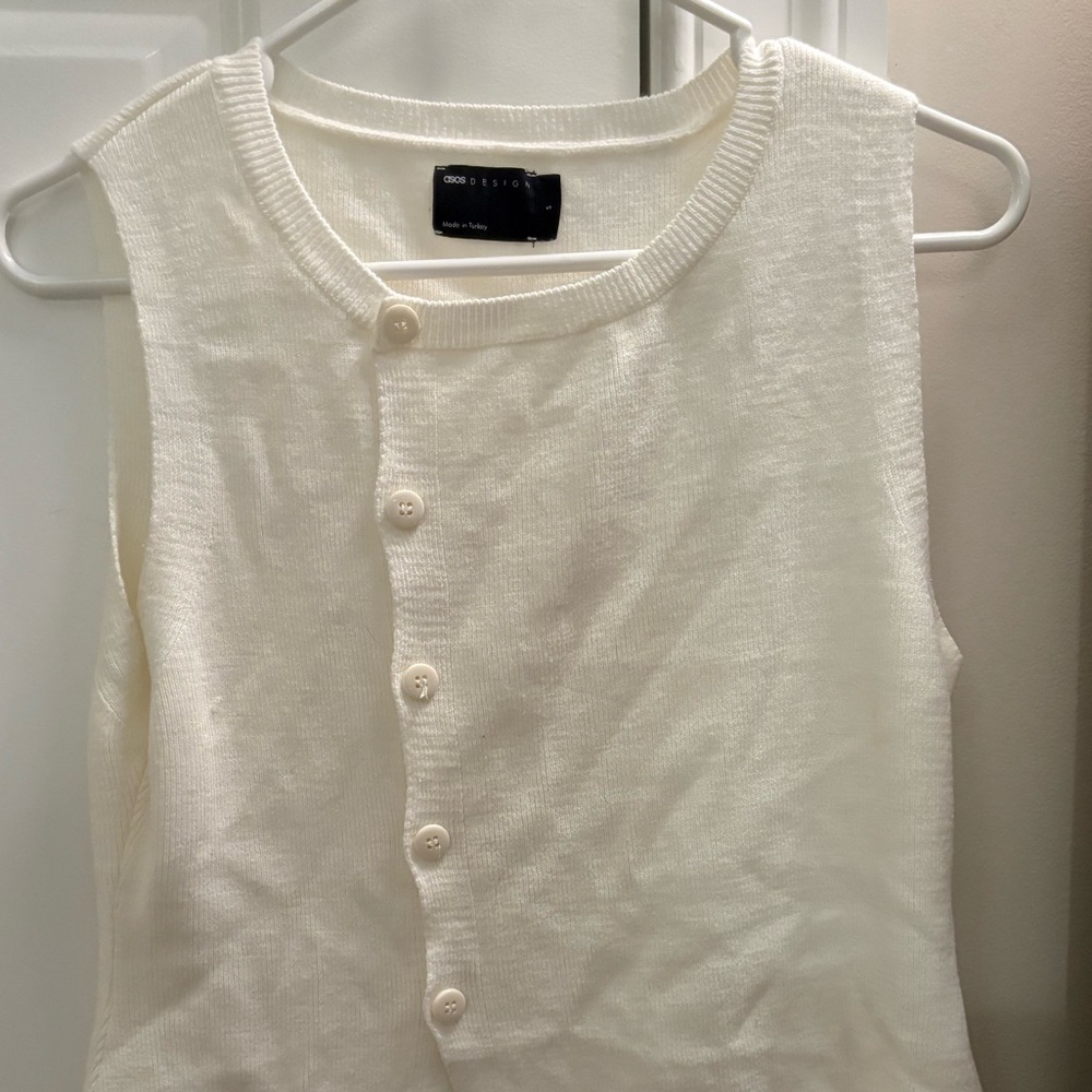 ASOS Cream Ribbed Knit Sweater - Picture 5 of 5